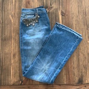 Roberto Cavalli Beaded Denim Jeans